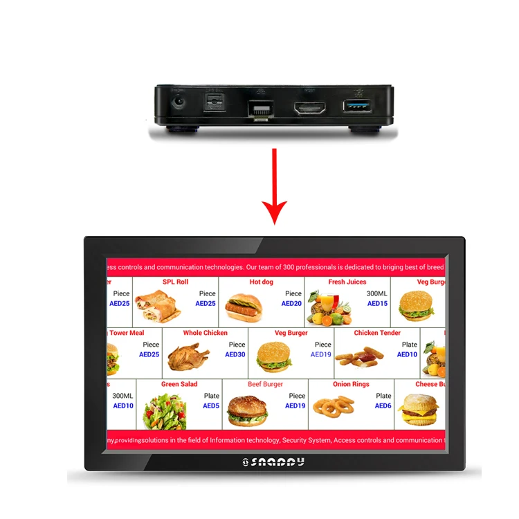 4K UHD Restaurant fast food Digital Signage Menu Boards media player