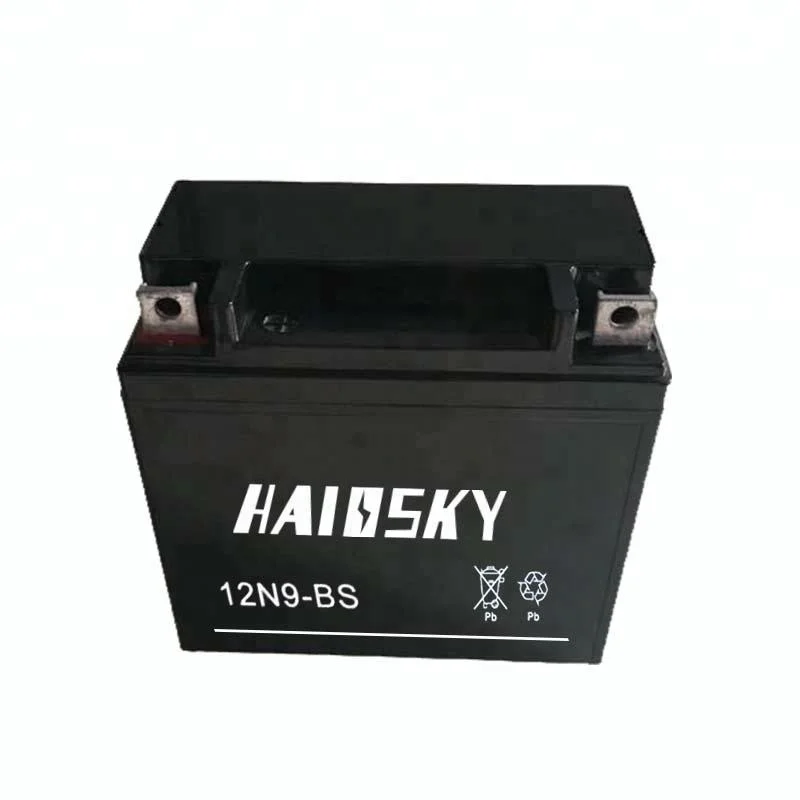 Haissky 12N9-BS small battery powered 12v 9ah wet charged mf battery for motorcycle honda cbr 250r