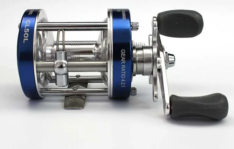  Round Baitcasting Reel, Trolling Reel, 4.2:1 Gear