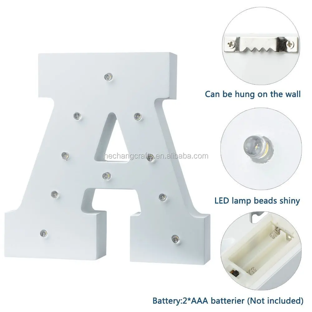 Деревянные светильники с алфавитом для свадебного