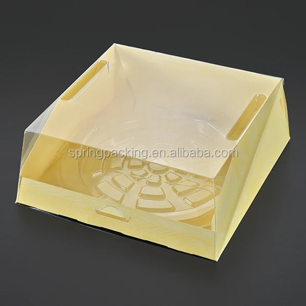 Base En Papier Revetu Noir Et Jaune Avec Couvercle En Plastique Transparent En Pet Boite A Gateaux Emballage Pour Aliments 10 Pieces Buy Boite A Gateaux Boite A Nourriture Boite A Gateaux En Papier Product On Alibaba Com