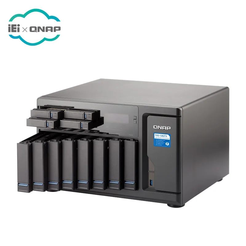 Qnap TVS-1282T3-i5-16G Ultra-High Speed 12 Bay Thunderbolt Network Nas  Storage Server with Thunderbolt3 Port X 4,16GB RAM
