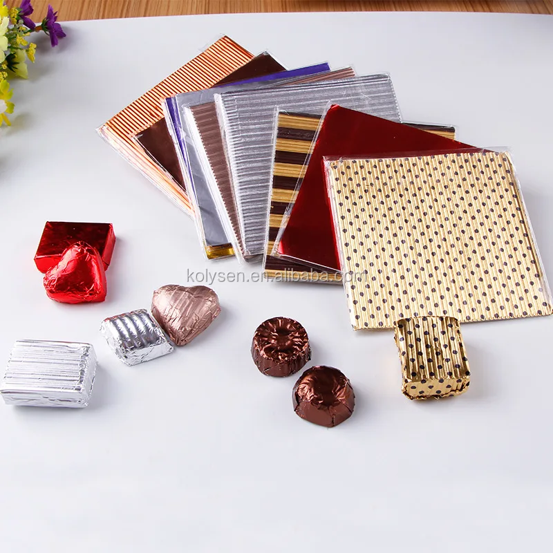 Gold Aluminum Chocolate Foil Wrapping Roll, Aluminum Foil for Chocolate  Wrapping-Kolysen