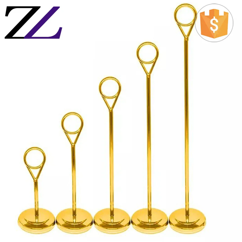 Catering Materials and Tools U Shape Brass Gold Stainless Steel Buffet Name Tag Holder Wedding Table Number Stands Malaysia