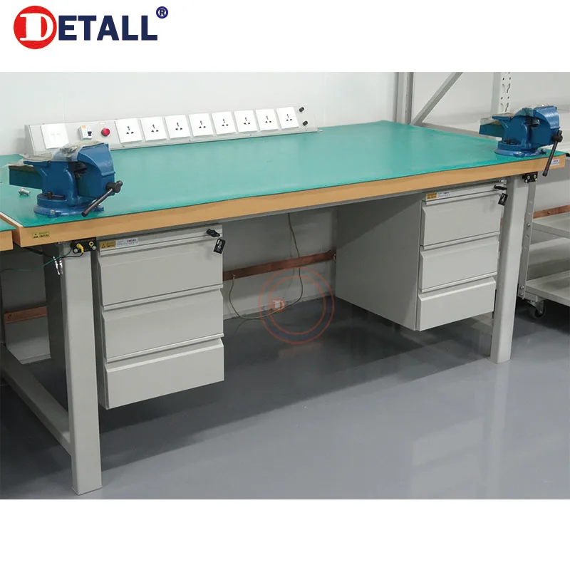 Mechanical Workshop Woodworking Bench with Tool Drawer Cabinet Work Bench