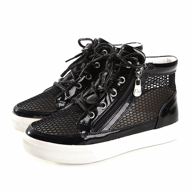 Горячие Продать Сияющий Воздухопроницаемой Сеткой Молния Дети Моды Спортивной Обуви