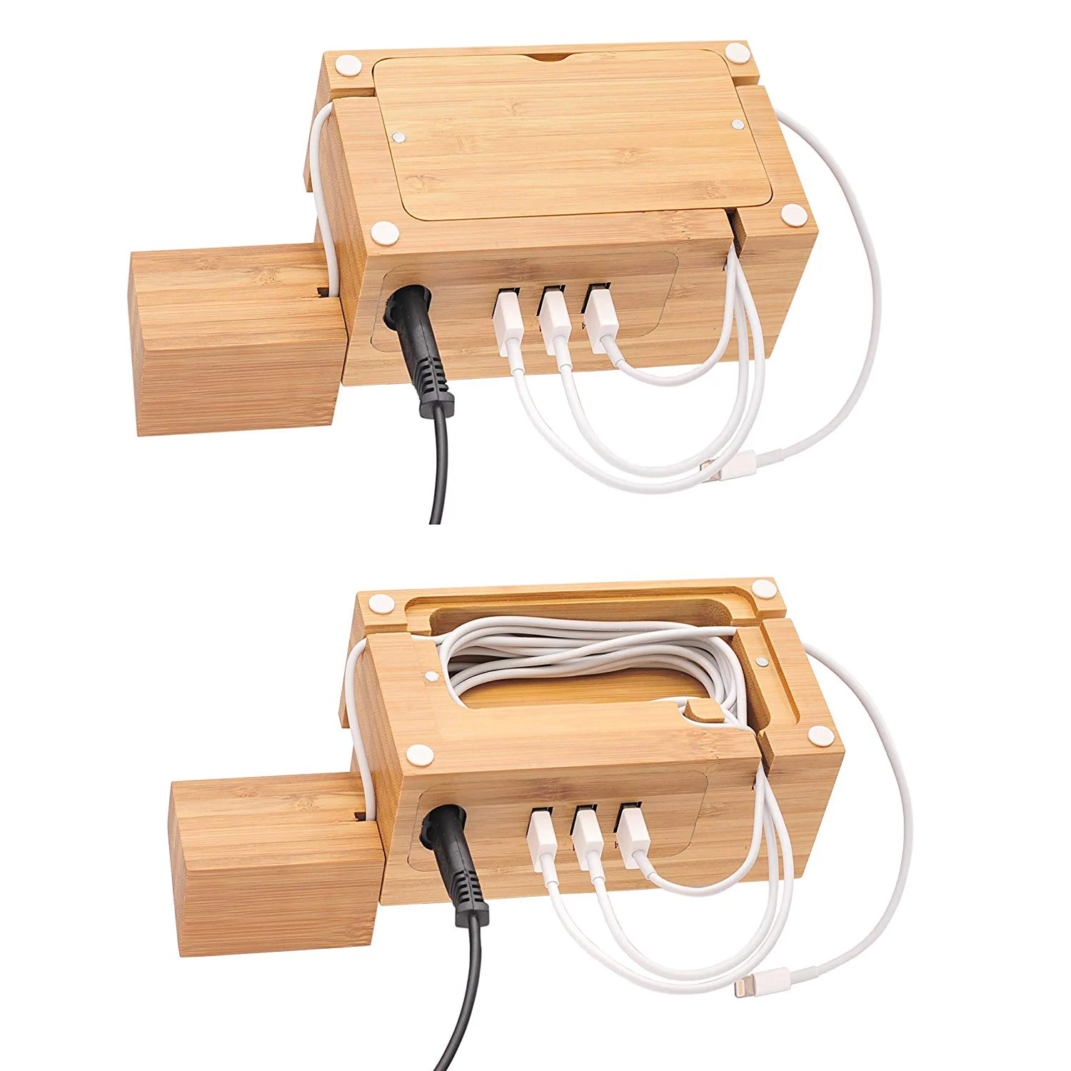 Charging Dock  for Apple Watch Charger Stand Bamboo Wood Charging Station Desk Organization Compatible for airpods