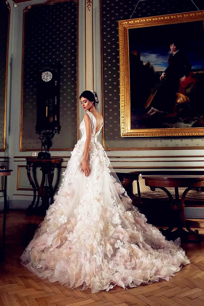 Aster Garden S450 Gorgeous 3D Flower Wedding Dress