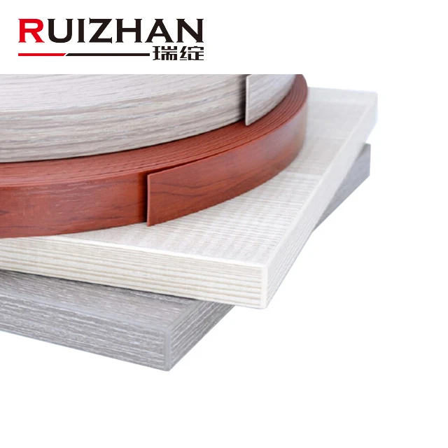 Ruizhan 0,4 мм-2 мм Толщина ПВХ декоративная пластиковая настольная деревянная мебель кромка облицовочная отделочная лента для шкафа