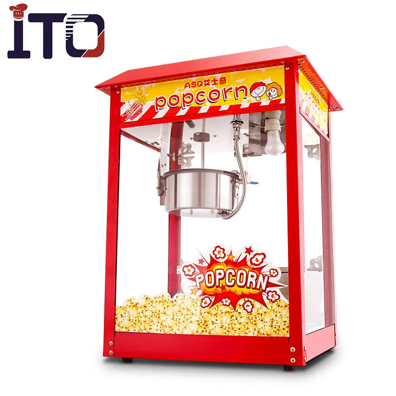 ASQ1808屋根付き自動ポップコーンマシン赤色| Alibaba.com