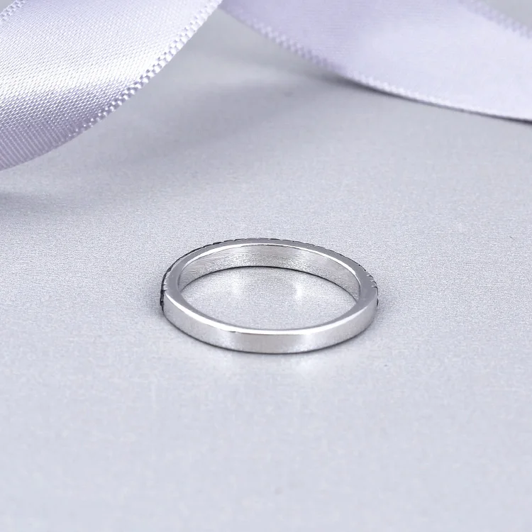 POLIVA Black Stone Onyx Diamond Female Finger Ring Design 925 Sterling Silver Beautiful Simple Fashion Zircon Engagement Wedding