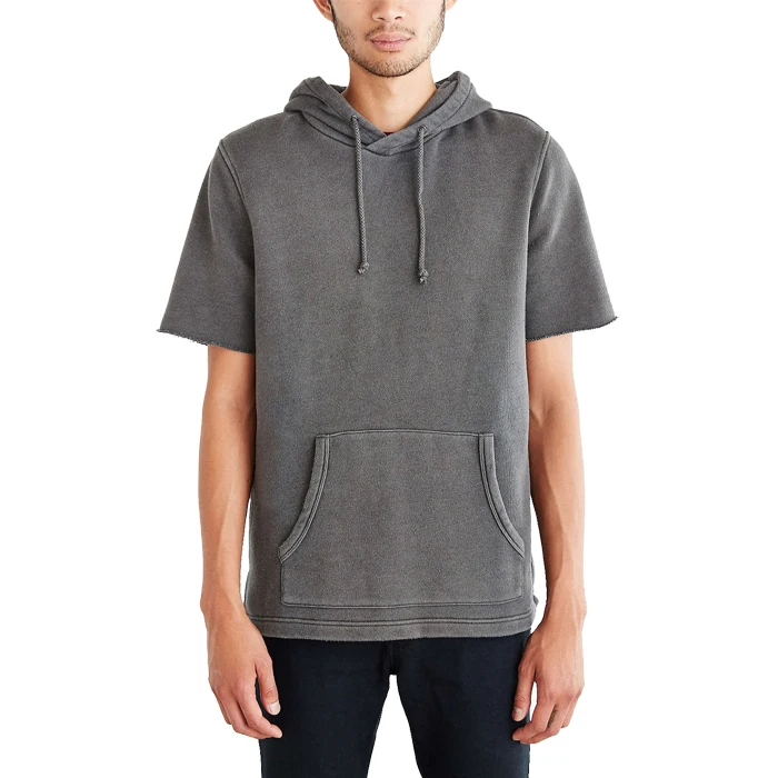 plain short sleeve hoodie