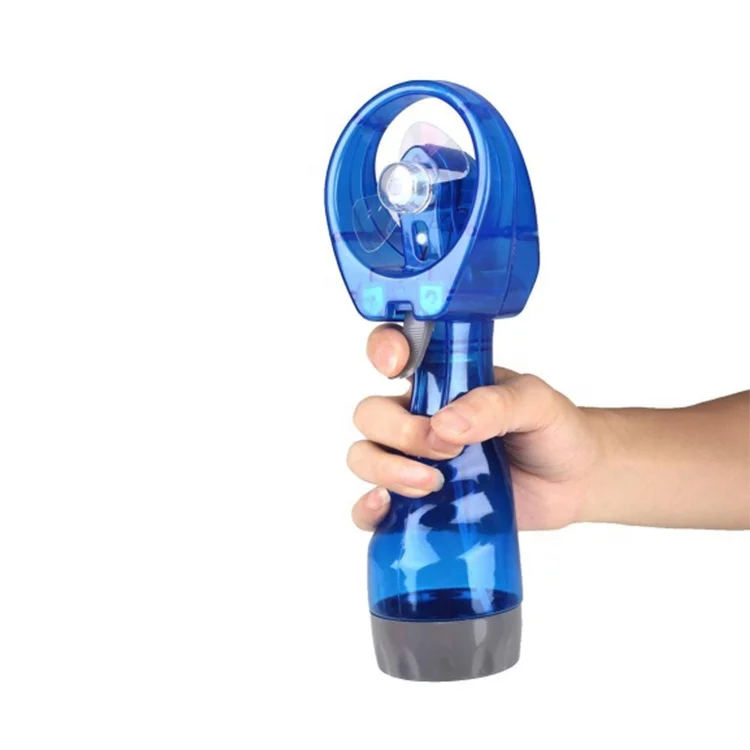 Mini Portable Desk Battery Operated Handheld Outdoor Personal Cooling Water Bottle Spray Misting Fan