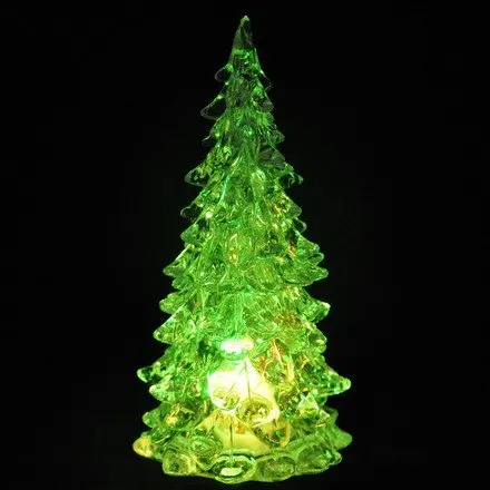 Decorative glass dome xmas trees led tabletop pine cone hand blown Christmas tree