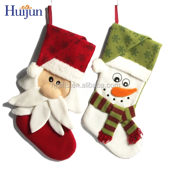 Regalo 46*24cm Decoraciones para Fiestas de Navidad calcetín de Navidad Personalizado calcetín Grande 3 Piezas de Medias de Navidad Bolsa de calcetín para niños 