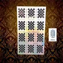 1PC Unique Flash Nail Vinyls Stencil Stickers Nail Polish Painting Tools HJV211 Airbrush Tip Guide Manicure