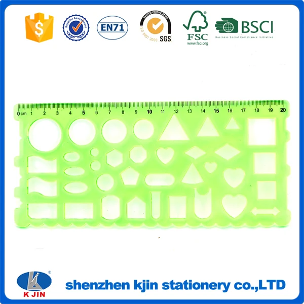 Высокое качество пластиковых шаблон линейка для студентов с различной формы