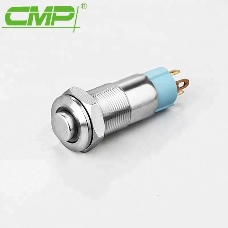 Blue Button Momentary Vandal Resistant Push Switch 2a SPST for sale online