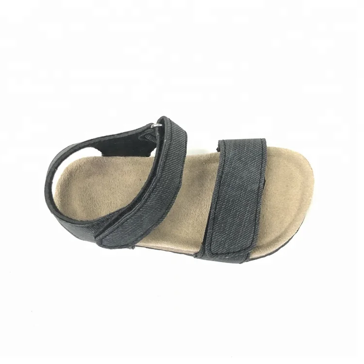 Unique Boys Suede Sandals Comfortable Cork Sole Slides