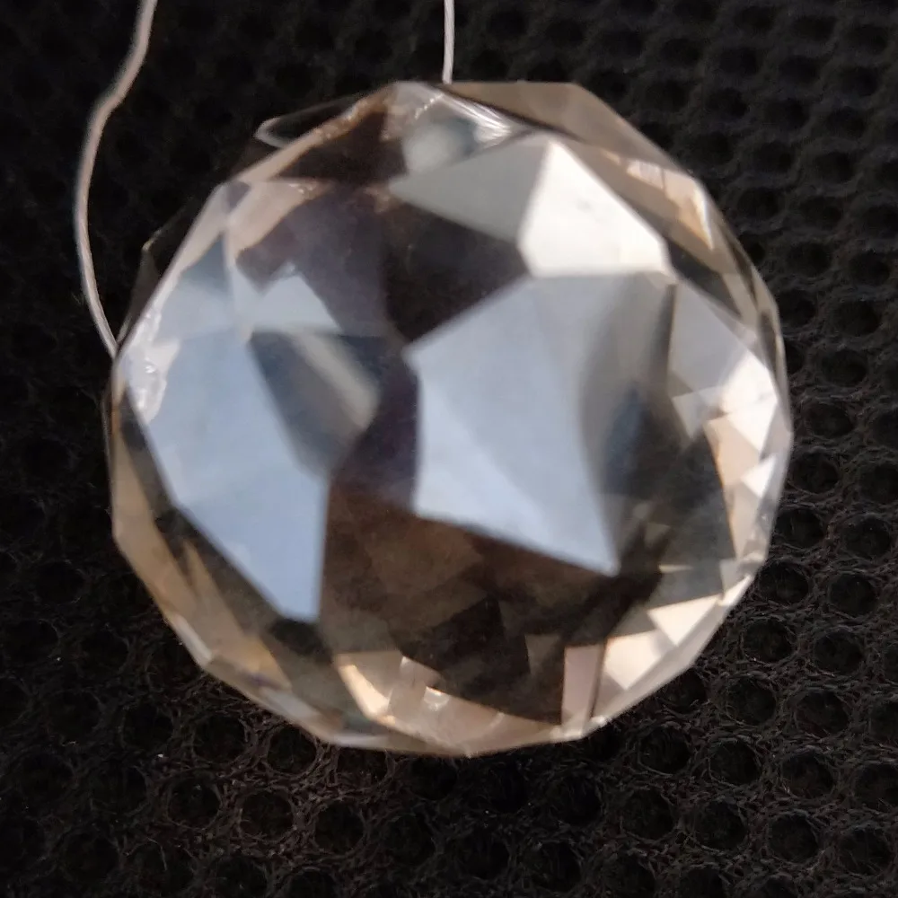 15 мм Золотой персиковый стеклянный твердый шар Хрустальная Призма висячий подвесной кулон