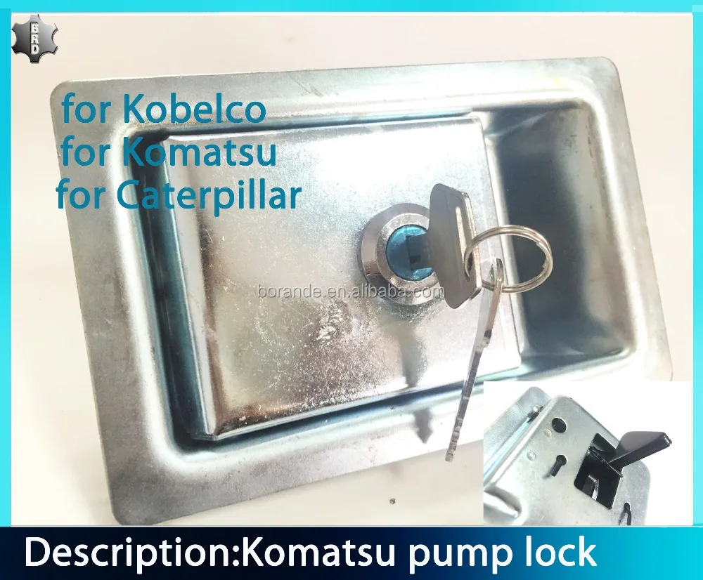 Side Door Lock Key Cylinder Pump Door Lock With Key For Kobelco Excavator 