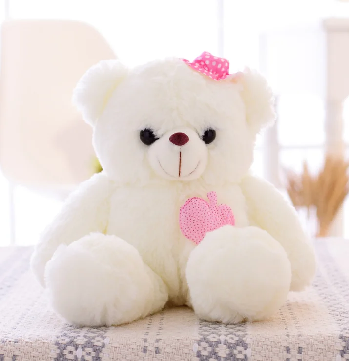 Светодиодный светящийся плюшевый мишка и любящее сердце плюшевые