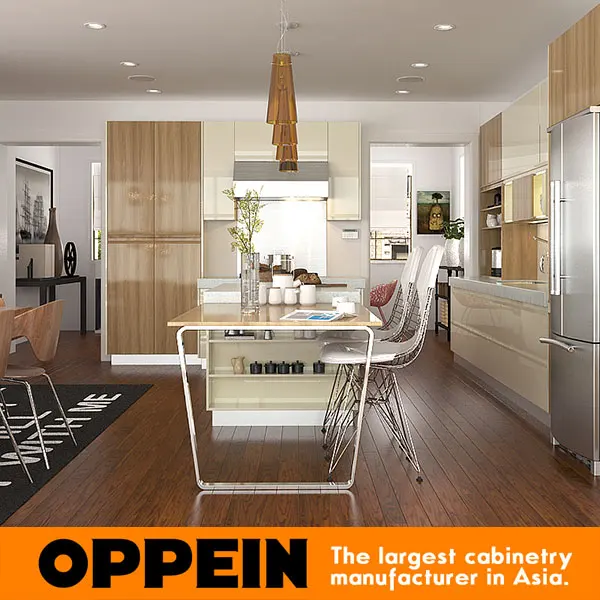 Modular Water Proof Fiber Plastic Kitchen Cabinets with Countertop