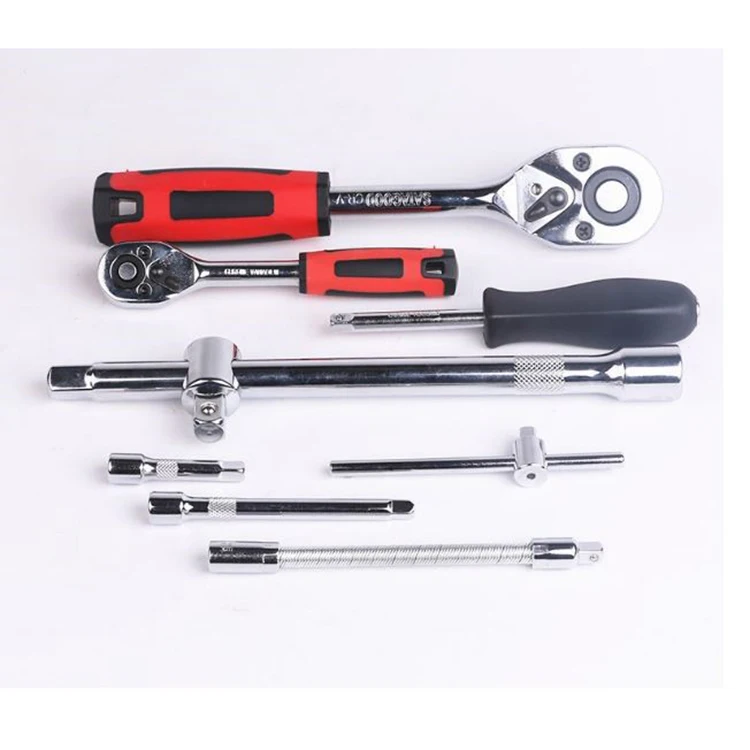 Набор инструментов для автомобиля и мотоцикла, комплект из 46 предметов, торцевые ключи