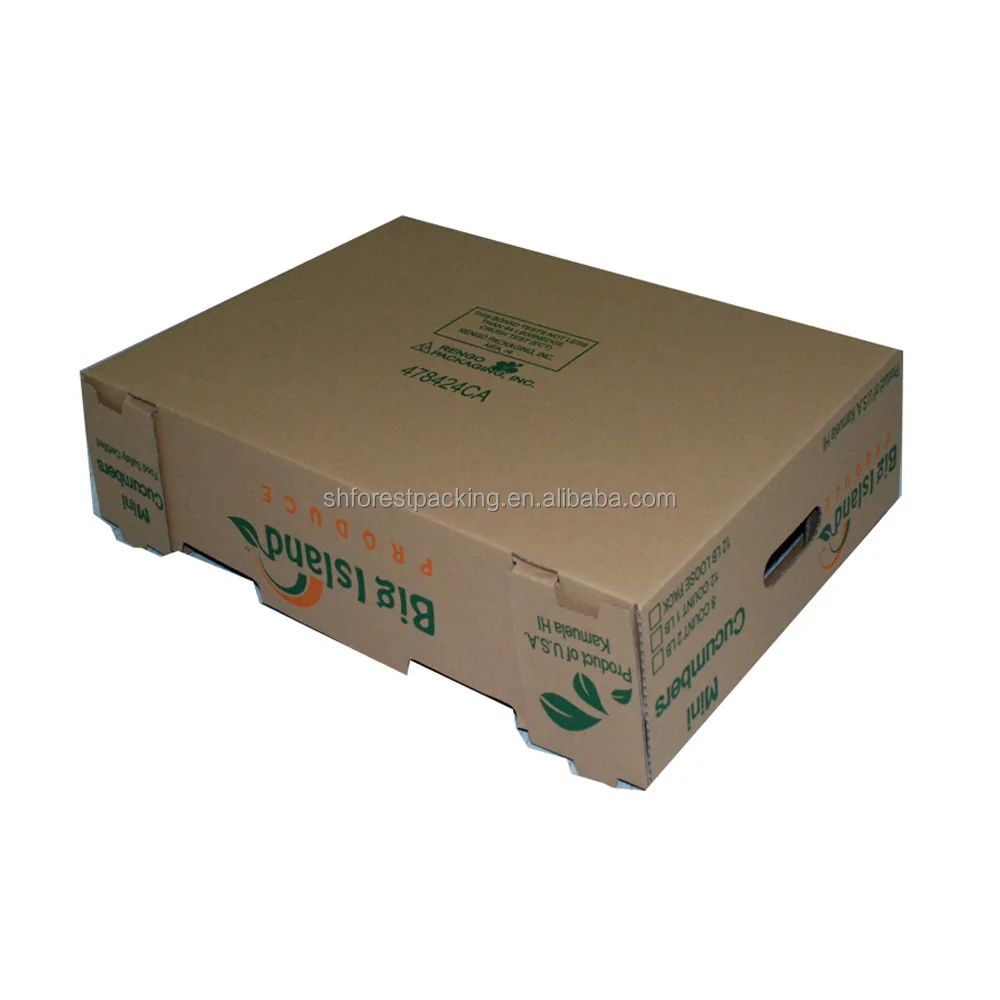 Фабричная прочная картонная коробка для фруктов с двойными стенками, картонная коробка для фруктов и овощей