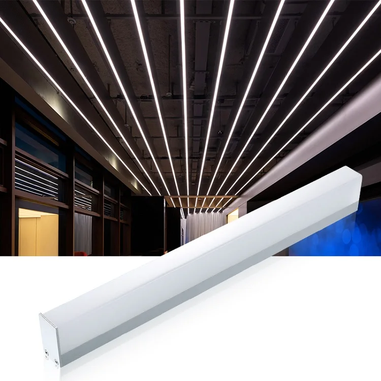 
 Промышленное Внутреннее освещение с поверхностным монтажом, светодиодная линейная полоса, трехстороннее освещение  