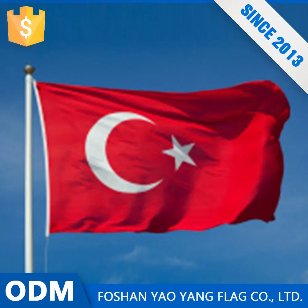 Импорт Китайской Продукции 100D 110D Полиэфирной Ткани Пользовательские Большой Флаг Турции