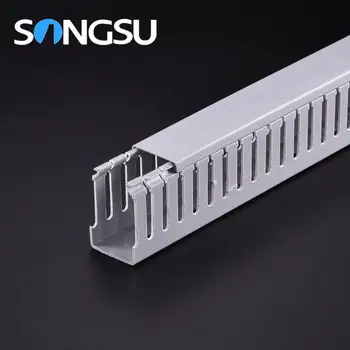 China PVC Trunking use for distribution box Cable Channel Slotted Type  Manufacture and Factory