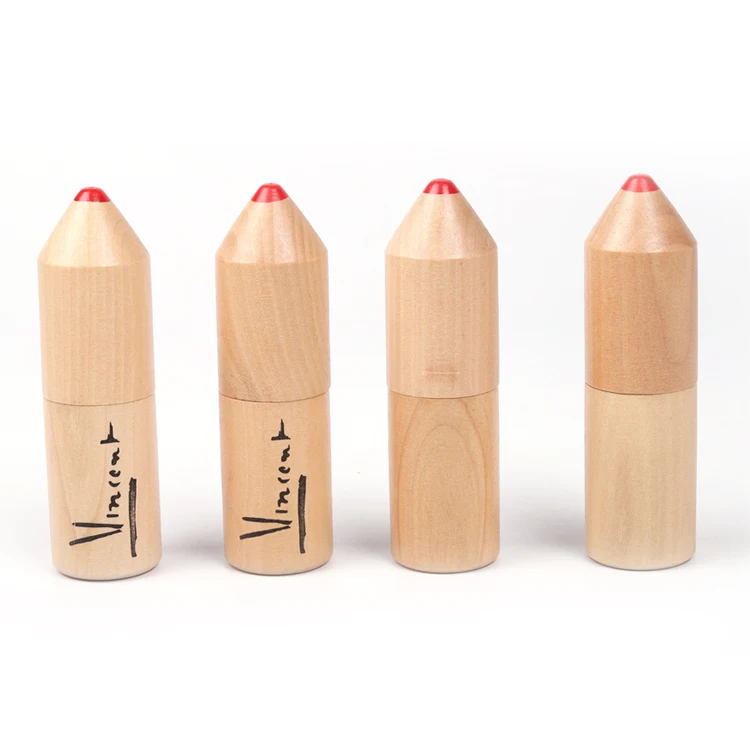 Promotional Customized logo 3.5 Inch 12pcs  Color Pencil Set  in Wooden Tube for Kids