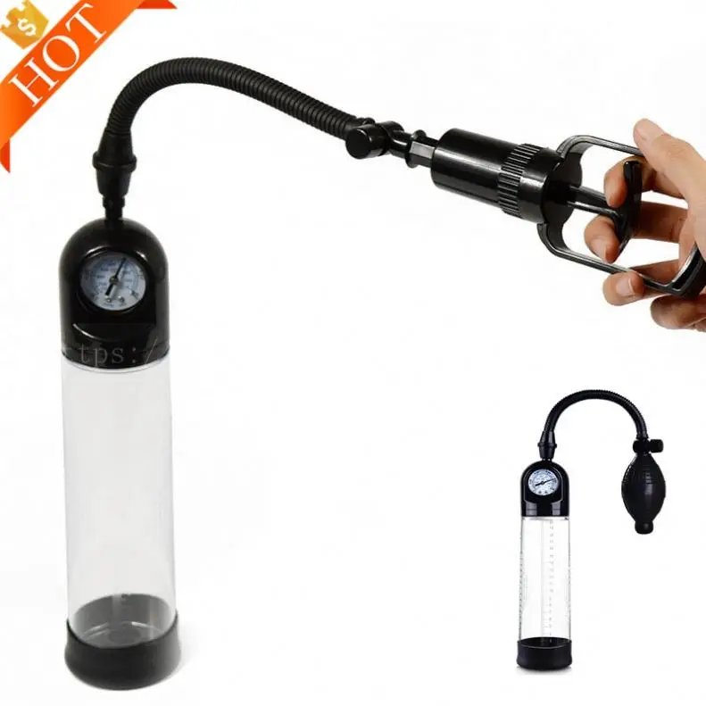 Free Custom Box - Factory Outlet Handsome up Opening Sleeve and Vagina Penis Hand Vacuum Pump With Pressure Gauge Gage