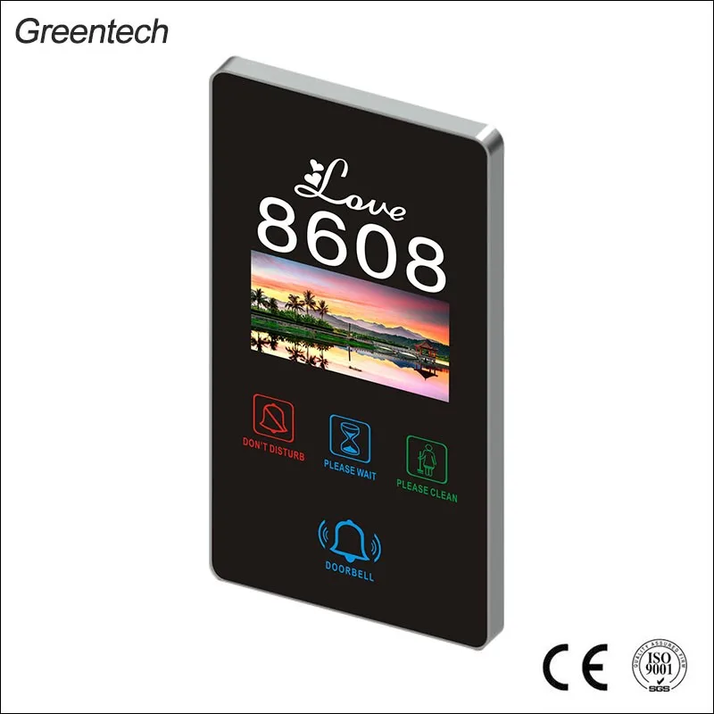 Factory General Hotel DND Doorplate Smart Access Control System Wired Room Number Sign Led Lighting
