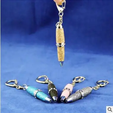 Beautiful Promotion Gift Factory Customized Diamante Mini with Rhinestone Ballpoint Pen Pocket Crystal  Ball Pen with Key Chain