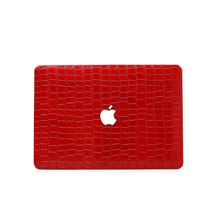 OEM ODM Hot Sales Cover for Macbook Pro Air 13 14 15 16 Case High Quality  Embossed Alligator Crocodile Leather Laptop Case