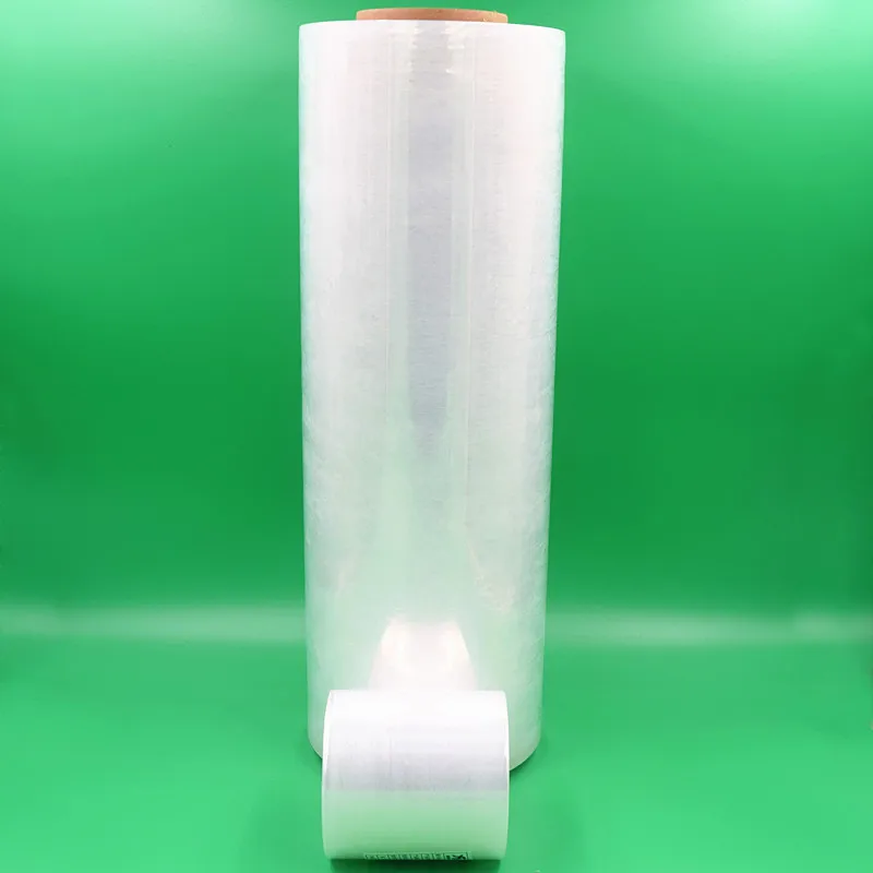 China Recycle LLDPE Stretch Film Machine 50cm Width Glossy Moisture Proof Packaging Film with Customizable Logo