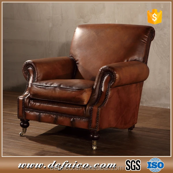 Кожаный стул Barclay во французском стиле с