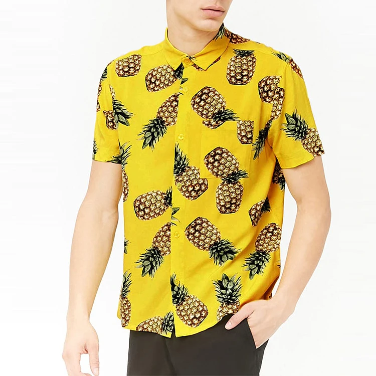pineapple button up shirt