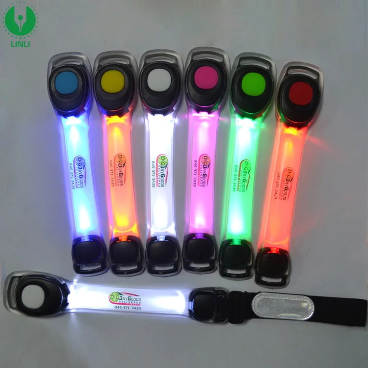 Flashing LED Light Armband Reflective Arm Band Night Running Safety Warning Hot