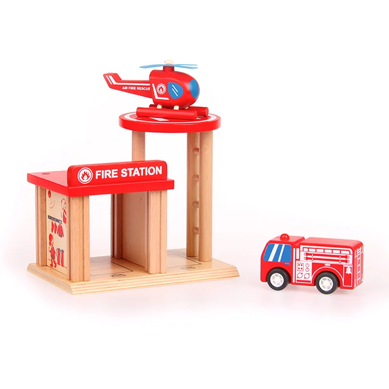 fire station and police station toy