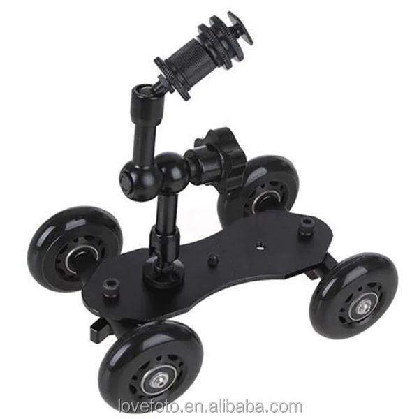 Mini Desktop Camera Rail Car Table Dolly Car Video Slider Track for DSLR