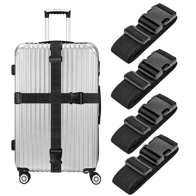 Adjustable Travel Luggage Suitcase Belt Add A Bag Strap Carry On Bungee Travel 