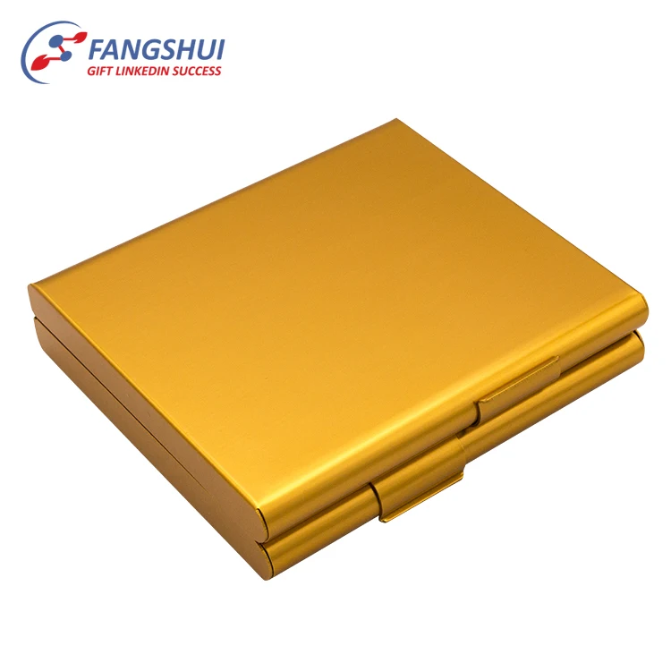 Wholesale Promotion Luxury Fancy Custom Gold Slim Aluminum Metal Pocket Cigarette Box