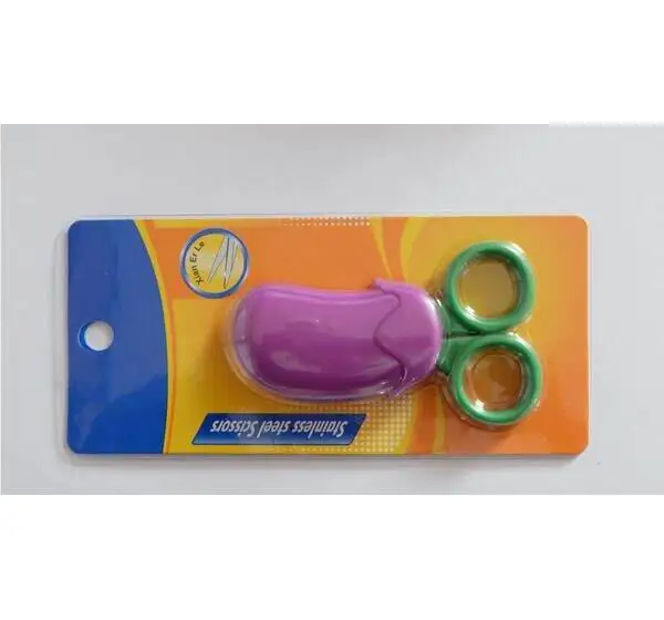 Small Cute Scissors with Carrot,strawberry,grape,banana,tomato Cover