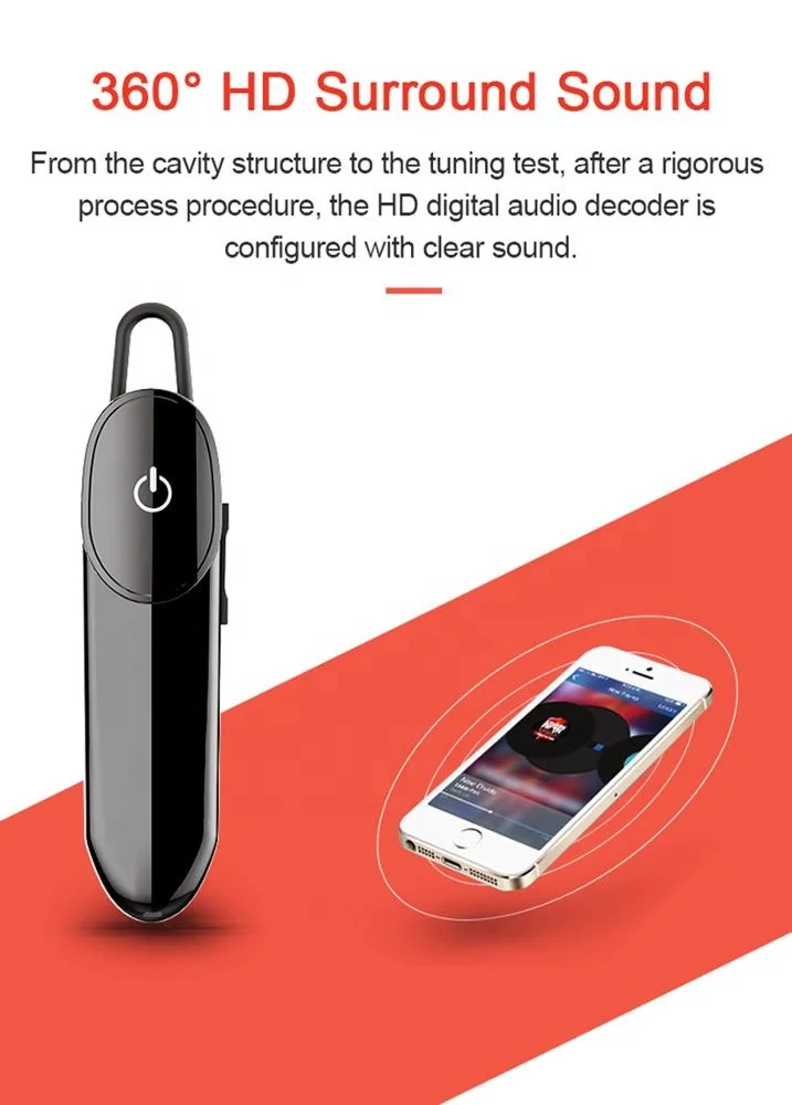 
 Беспроводные наушники Bt с дальностью передачи 10 м, 200 мАч, компактные бизнес-наушники для вождения автомобиля, гарнитура, наушники с микрофоном  