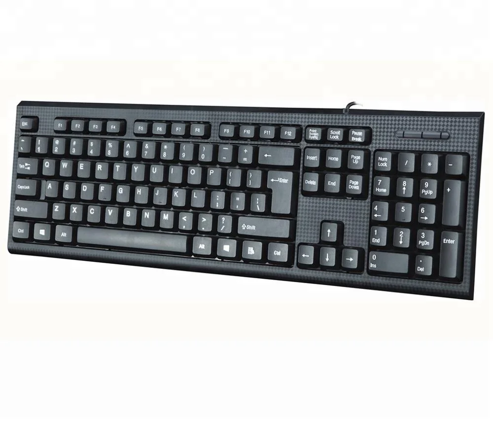 China Manuture Factory  Basic USB Connector Computer Office  Water Resistance Office Standard  Wired Keyboard for Laptop