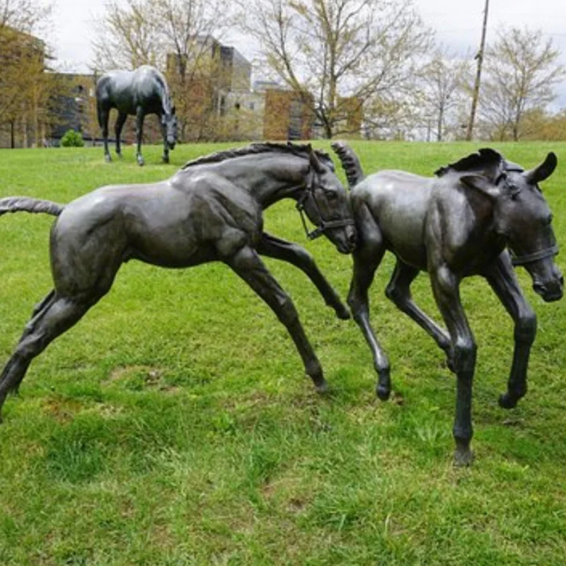Outdoor Life Size Bronze Horse Statue for Garden
