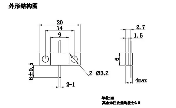 200Ohm Flange Mount Wirewound Resistor with Copper Nickel Plated Aluminum Housed for RF Applications